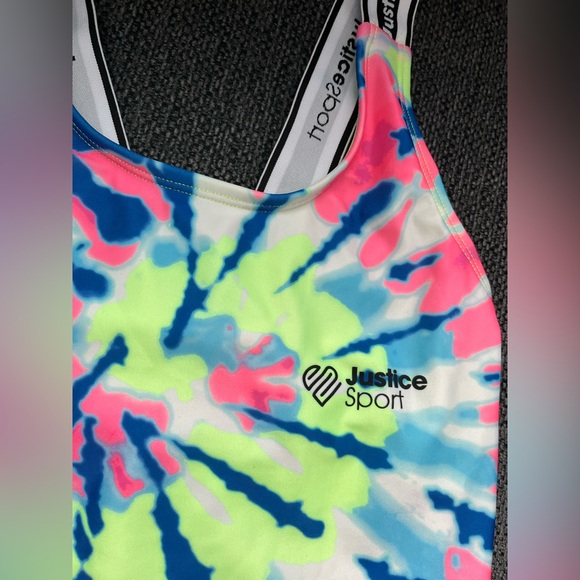✨ Justice Sport Girls’ One-Piece Tie-Dye Swimsuit ✨ - Picture 2 of 10